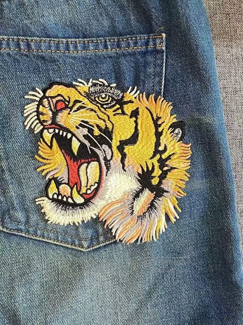 Gucci Gucci Embroidered tiger head patch jeans Size 42" / US 20 - 4 Thumbnail