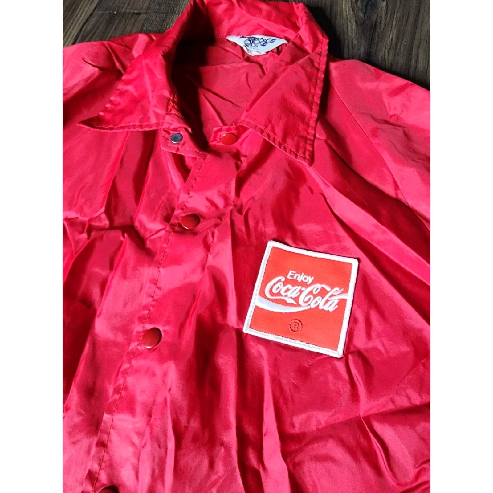 Vintage VINTAGE Swingster Mens XL Red Bomber Jacket Satin Nylon 80s 90s Retro Lightweight Size US L / EU 52-54 / 3 - 6 Thumbnail