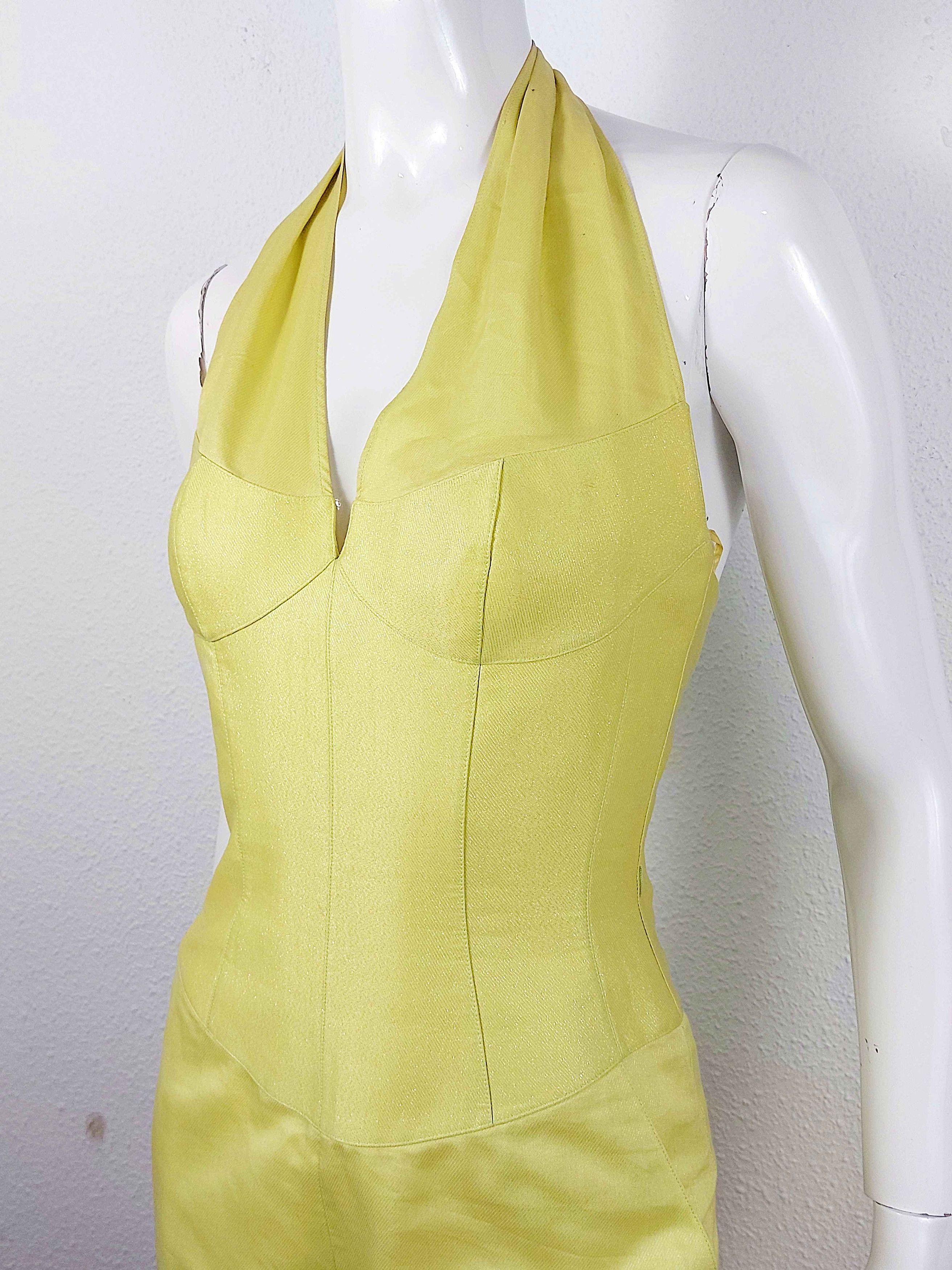 Thierry Mugler Thierry Mugler Couture 1990S Metallic Corset Jumpsuit Gown Size XS / US 0-2 / IT 36-38 - 8 Thumbnail