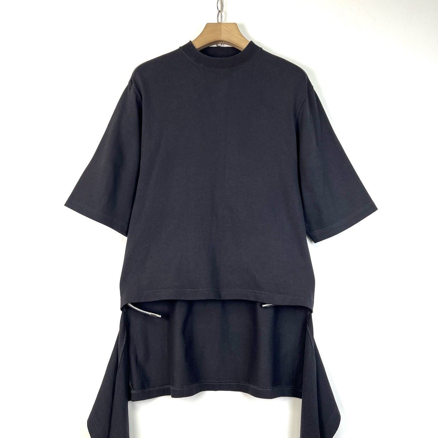 Balenciaga Balenciaga Black Asymmetrical Short Sleeve Size S / US 4 / IT 40 - 1 Thumbnail