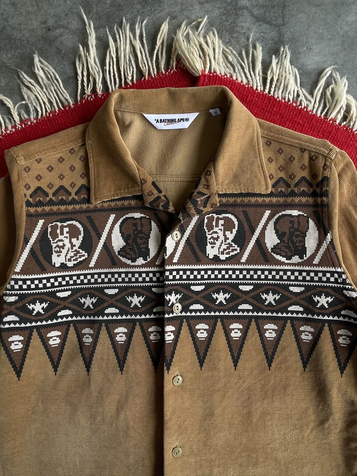 Bape A Bathing Ape Bape Classics Corduroy Tribal Aztec Size US S / EU 44-46 / 1 - 5 Thumbnail