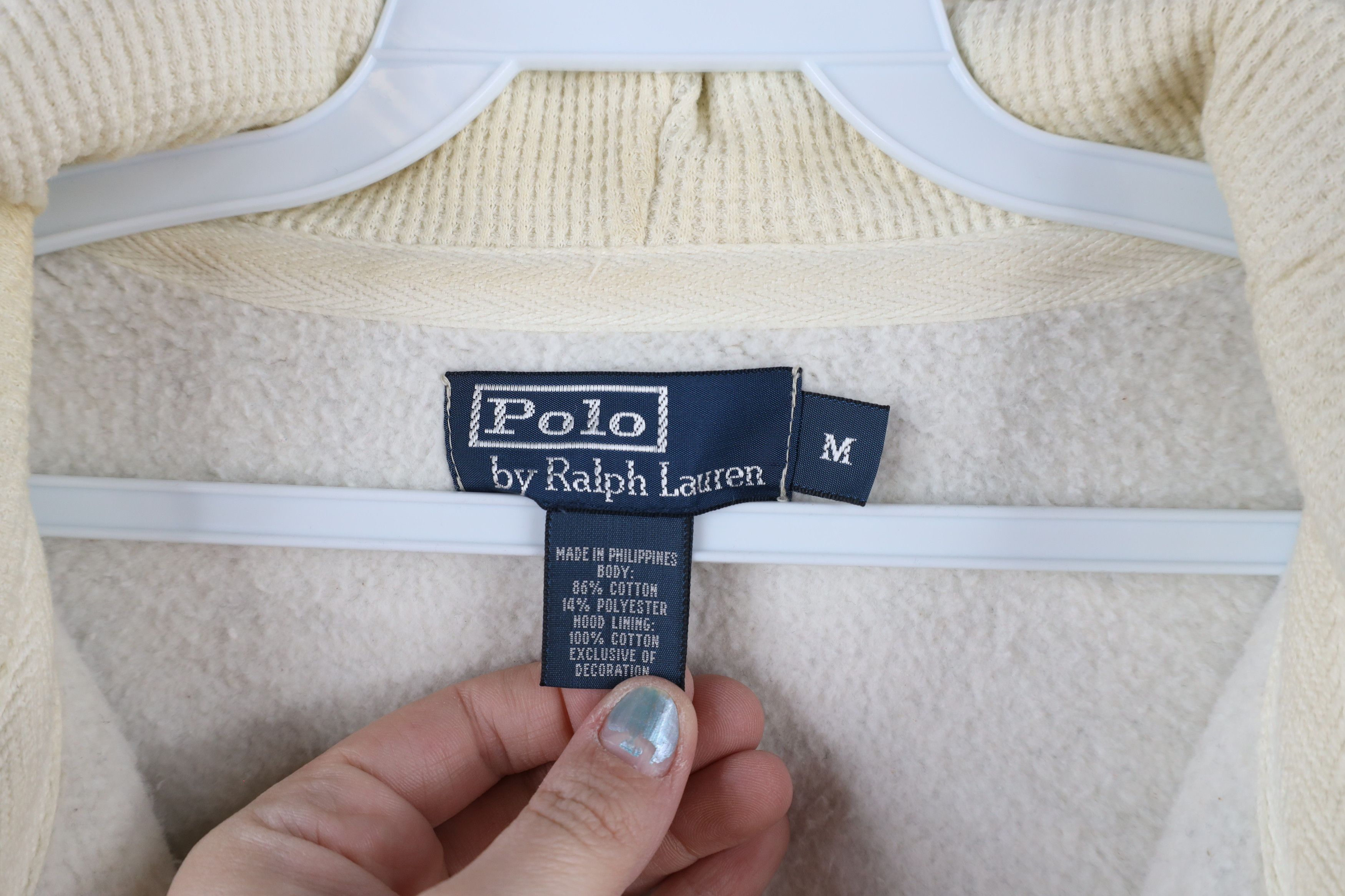 Ralph Lauren × Vintage Vintage 90s Ralph Lauren Full Zip Hoodie Sweatshirt Gray Size US M / EU 48-50 / 2 - 8 Thumbnail