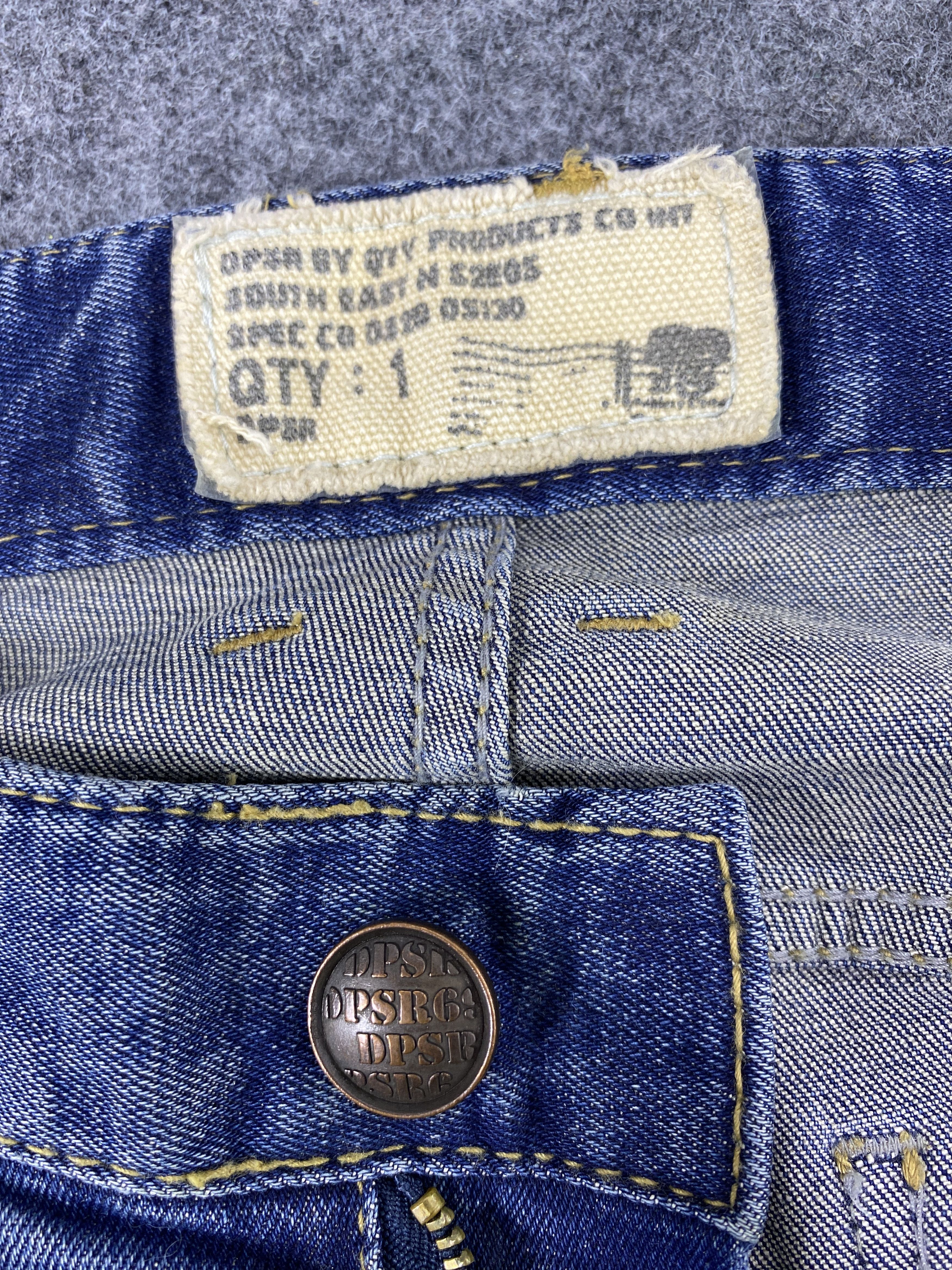 Japanese Brand Japanese Brand DPSR Distressed Blue Wash Denim - J1080 Size US 32 / EU 48 - 10 Thumbnail