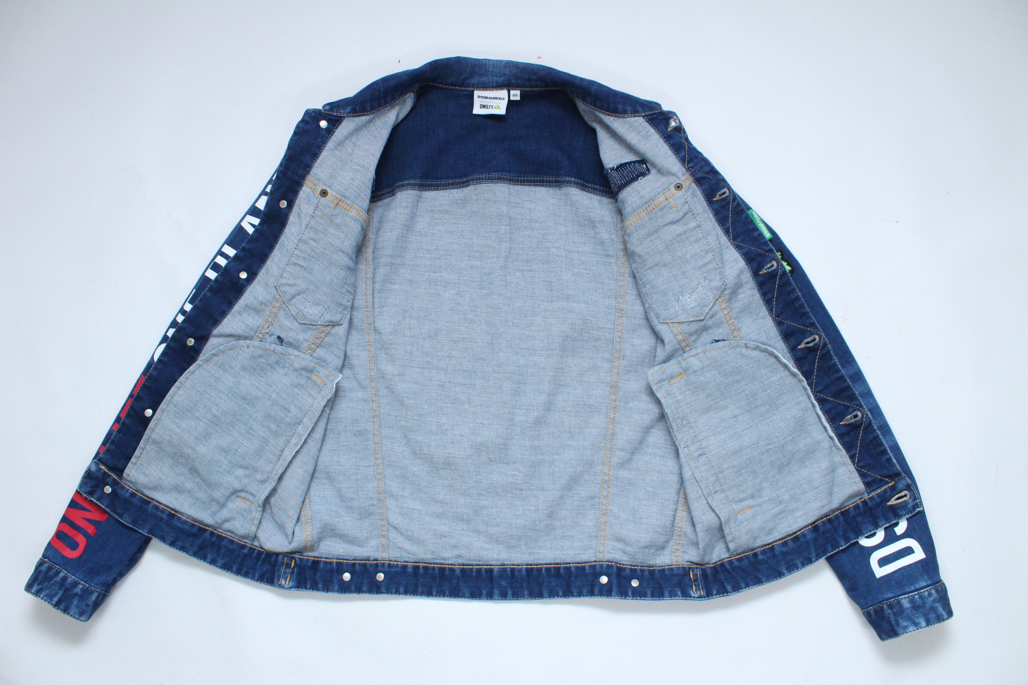 Dsquared2 Dsquared2 Smiley One Life One Planet Denim Jacket 46 S $1.2k Size US S / EU 44-46 / 1 - 12 Thumbnail
