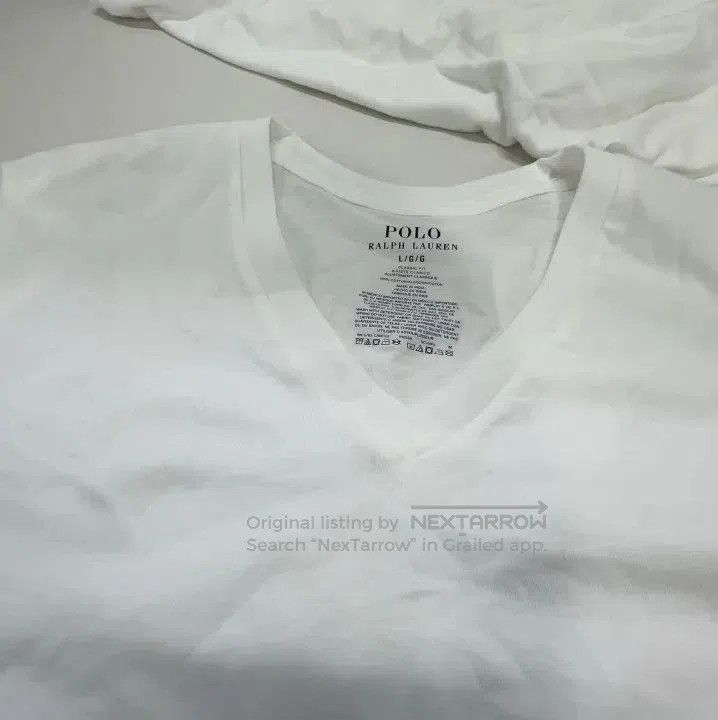 Polo Ralph Lauren Polo Ralph Lauren Men's White V. Size US L / EU 52-54 / 3 - 6 Thumbnail