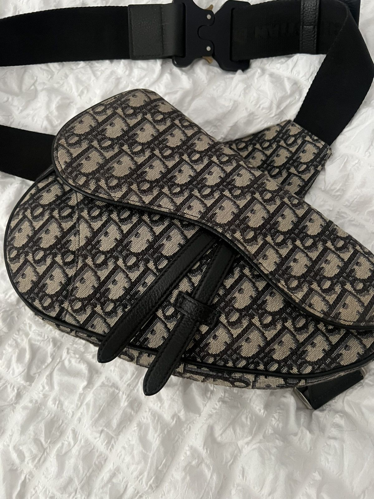 Dior Dior Saddle Bag Beige and Black Dior Oblique Jacquard Size ONE SIZE - 9 Thumbnail