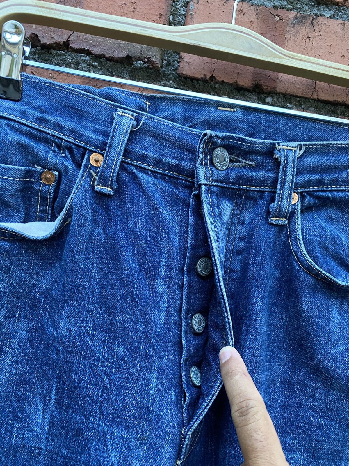 Warehouse W29x32.5 HR MARKET japanese redline denime distressed Size US 29 - 5 Thumbnail
