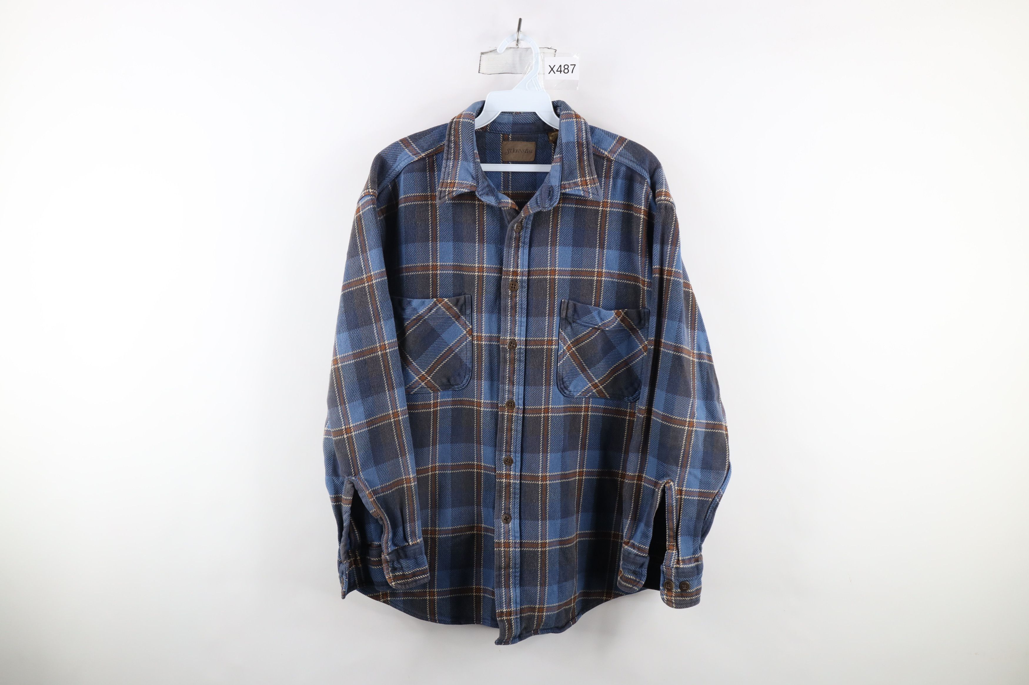 Vintage Vintage 90s Streetwear Heavyweight Button Shirt Plaid Size US L / EU 52-54 / 3 - 1 Thumbnail