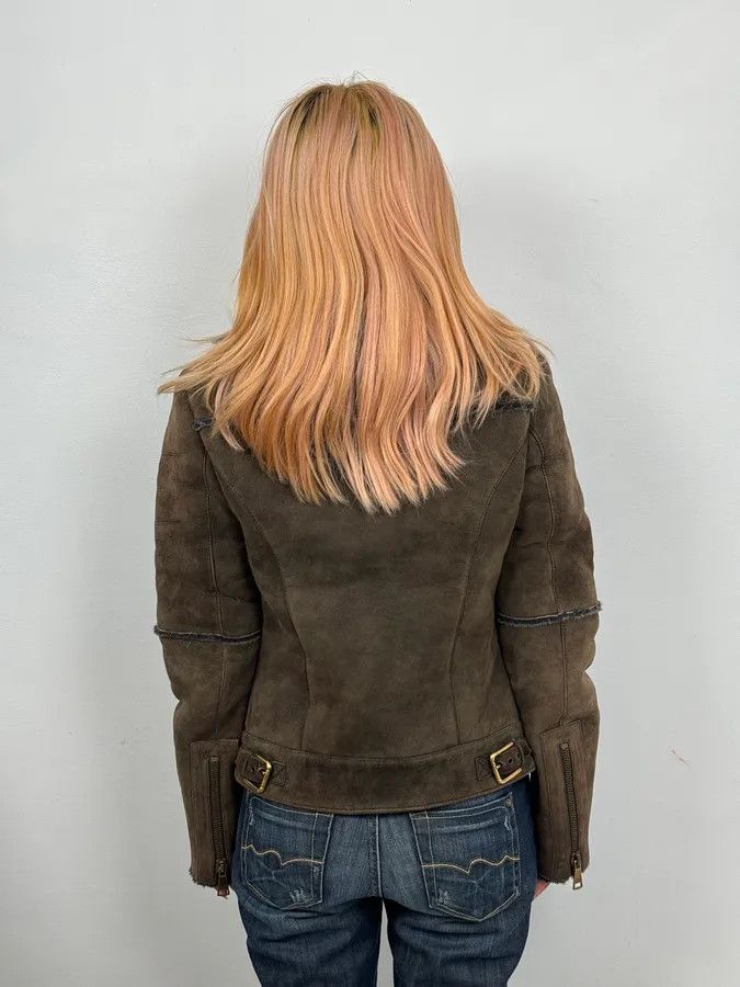 Dolce & Gabbana 2000s Dolce & Gabbana Aviator Shearling Brown Leather Jacket Size M / US 6-8 / IT 42-44 - 3 Thumbnail
