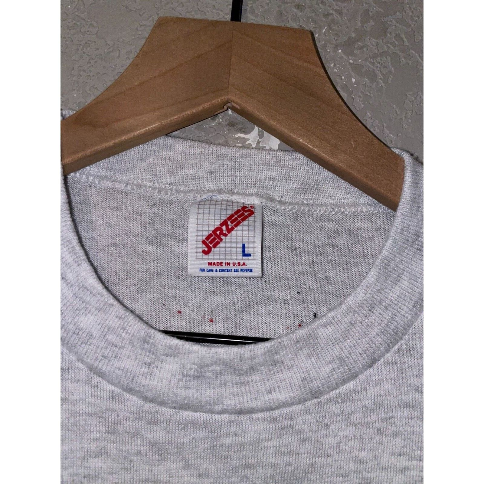 Jerzees Vintage Hidden Valley Shirt Test Print Camping Cowboy 90s Size US L / EU 52-54 / 3 - 7 Thumbnail
