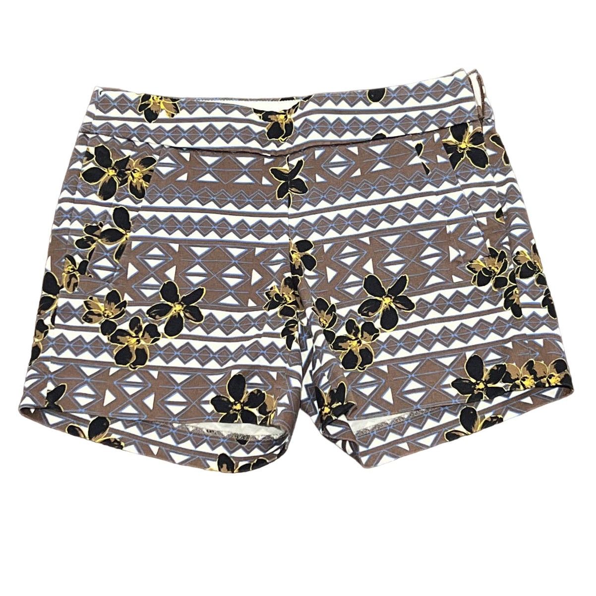 J.Crew J.Crew Shorts Stretch Size 00 side Zipper Pockets Geo Floral Size 24" / US 00 / IT 34 - 1 Thumbnail