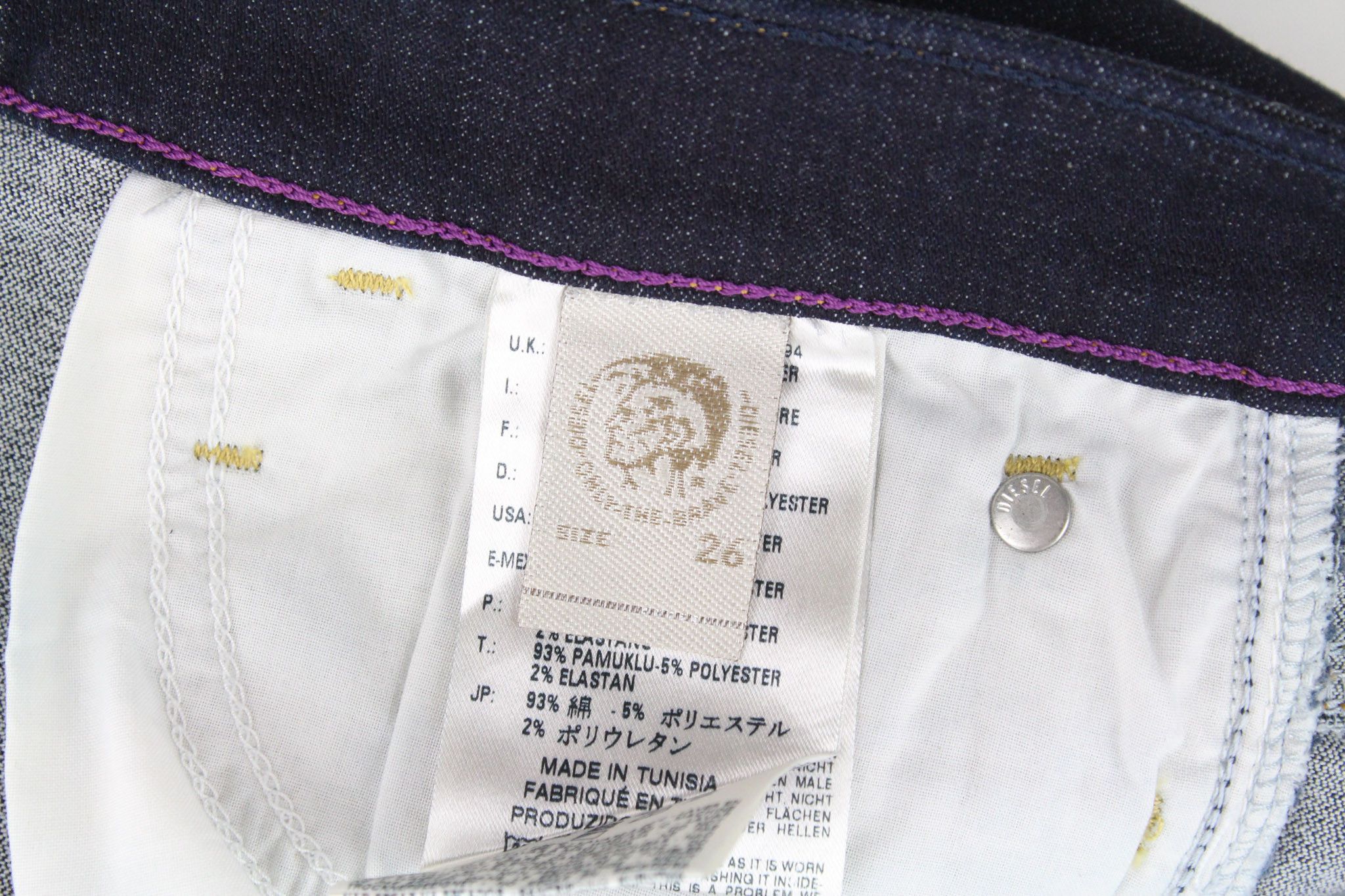 Diesel SKINZEE 0813C W26/L32 Blue Stretch Jeans 71178 Size 26" / US 2 / IT 38 - 6 Thumbnail