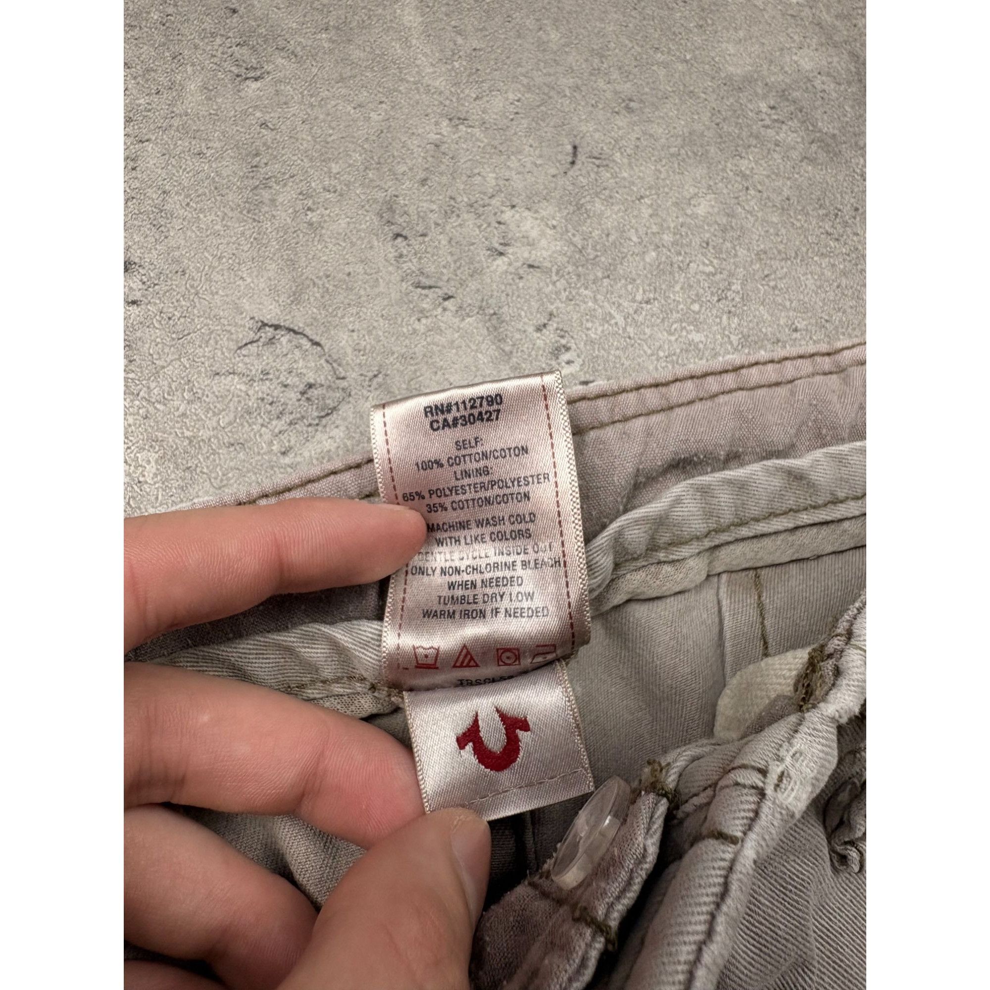 True Religion True Religion Khaki/Grey Straight Leg Trousers Size 34 stree Size US 38 / EU 54 - 6 Thumbnail