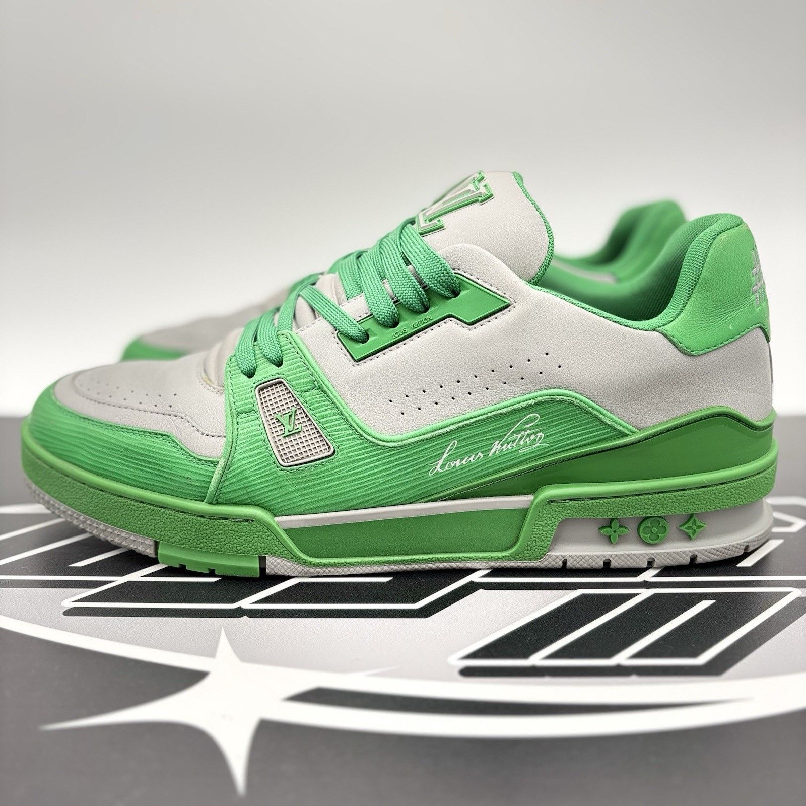 Louis Vuitton Louis Vuitton Trainer ' Green Grey ' | GOOD CONDITION! Size US 11.5 / EU 44-45 - 1 Thumbnail