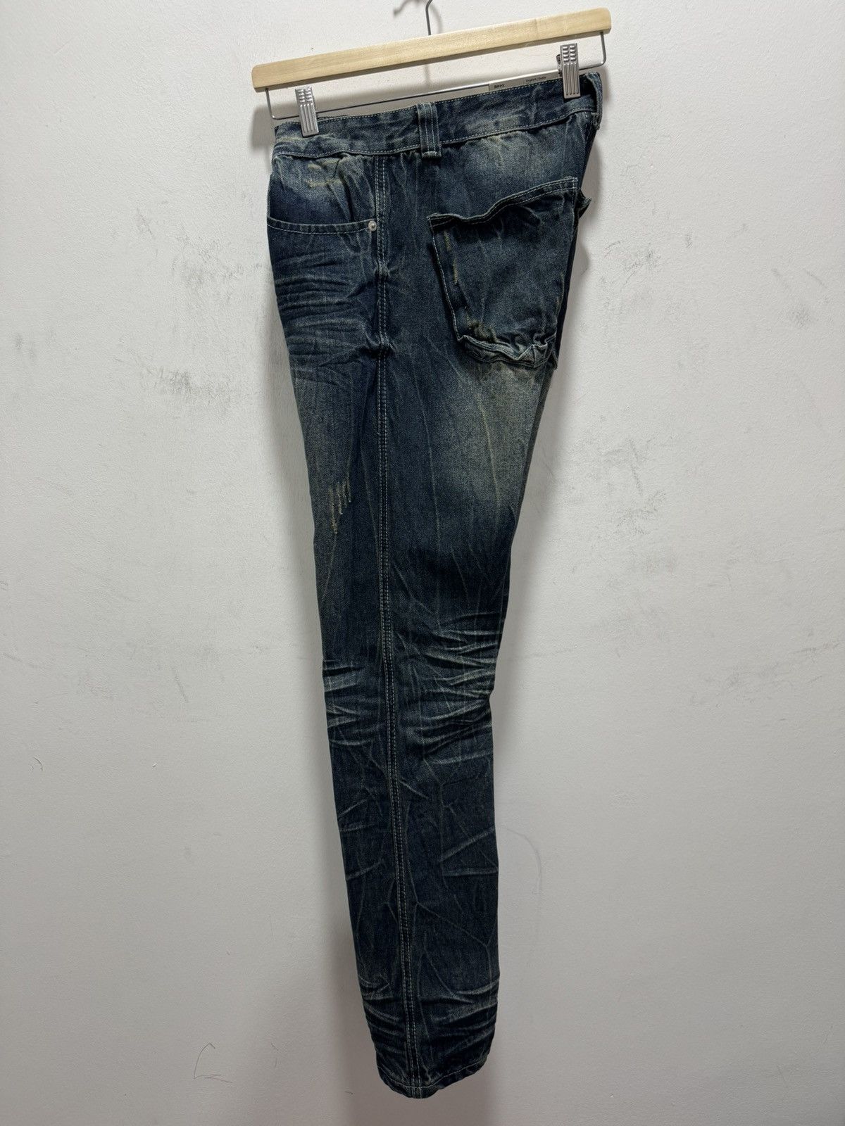 Vintage VINTAGE ARCADE CARGO STYLE RARE DISTRESSED DENIM JEANS Size US 29 - 12 Thumbnail
