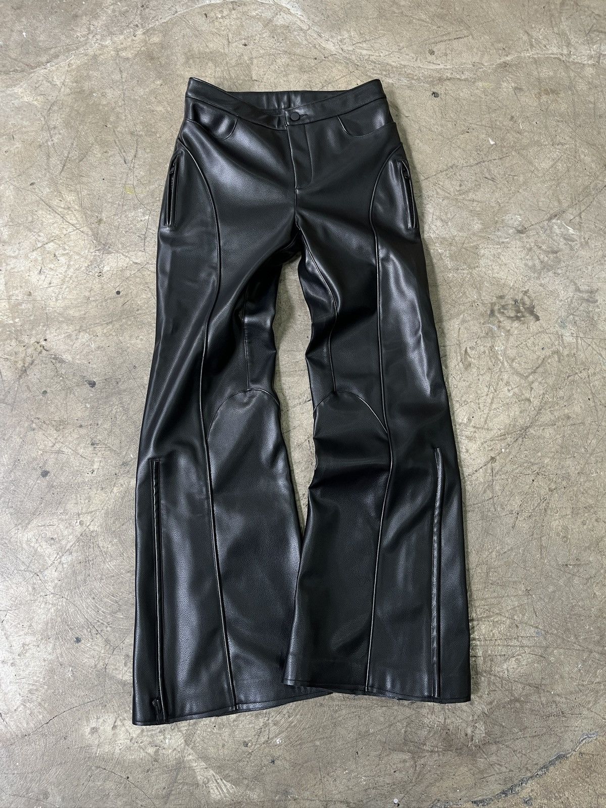 Other KHY Faux Leather Wide Leg Pants (unisex) Size US 31 - 1 Thumbnail