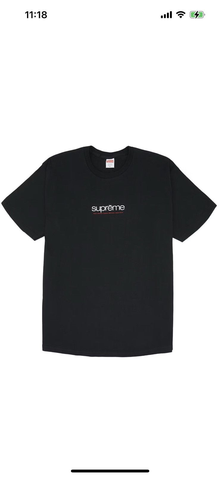 2010 Supreme NYC x COST Phone Number T-Shirt (Black) LARGE