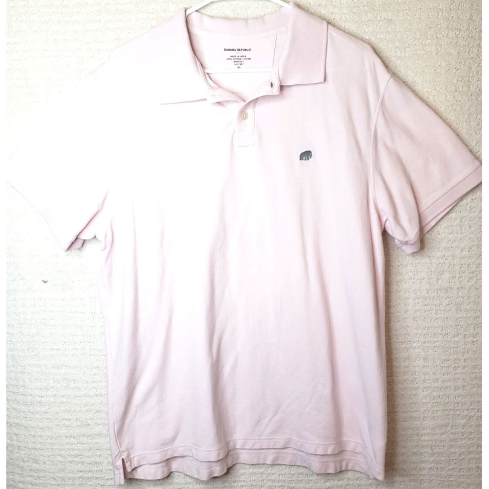 Banana Republic Banana Republic Polo Shirt Men XL Pink Short Sleeve Pocket Heathered 100% Cotton Knit Shirt Casual Workwear Golf Logo Modern Classic Mens Size US XL / EU 56 / 4 - 2 Thumbnail