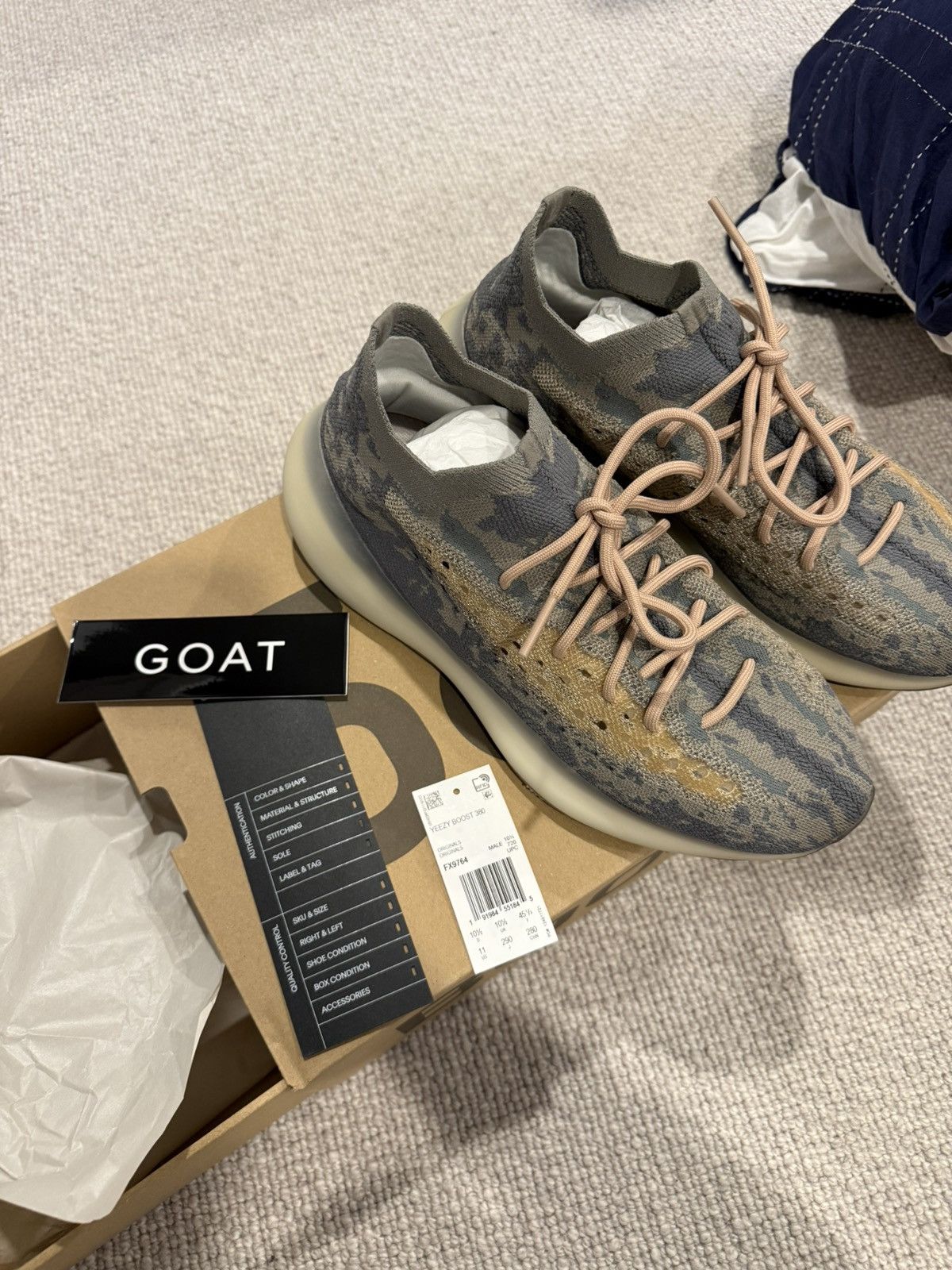 Yeezy Yeezy Boost 380 mist non-reflective Size US 11 / EU 44 - 1 Thumbnail