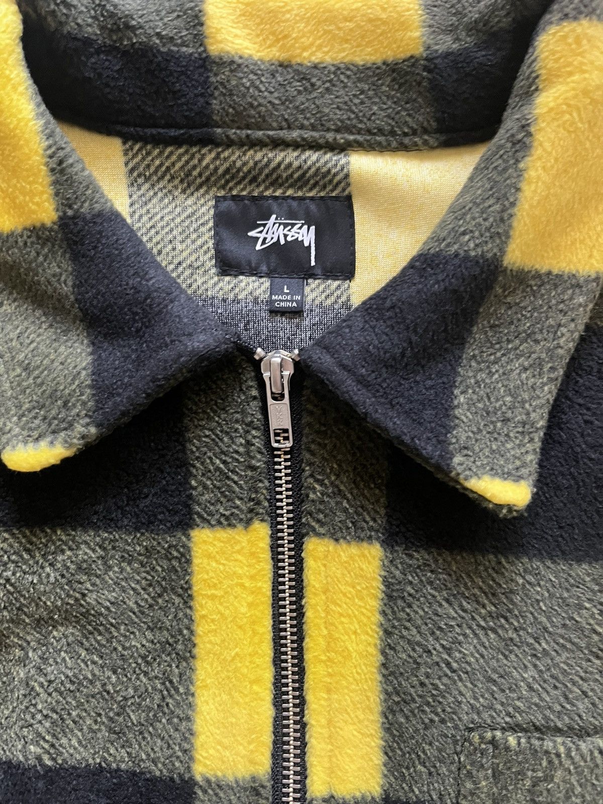 image of Stussy Shacket in Yellow, Men's (Size Large)