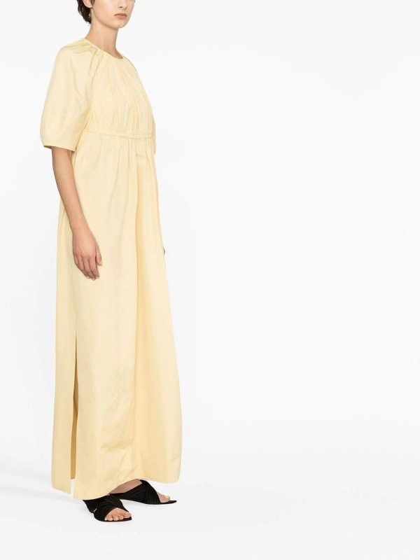 Jil Sander o1y0925 Midi Dress in Pastel Yellow Size XXS / US 00 / IT 34 - 4 Thumbnail