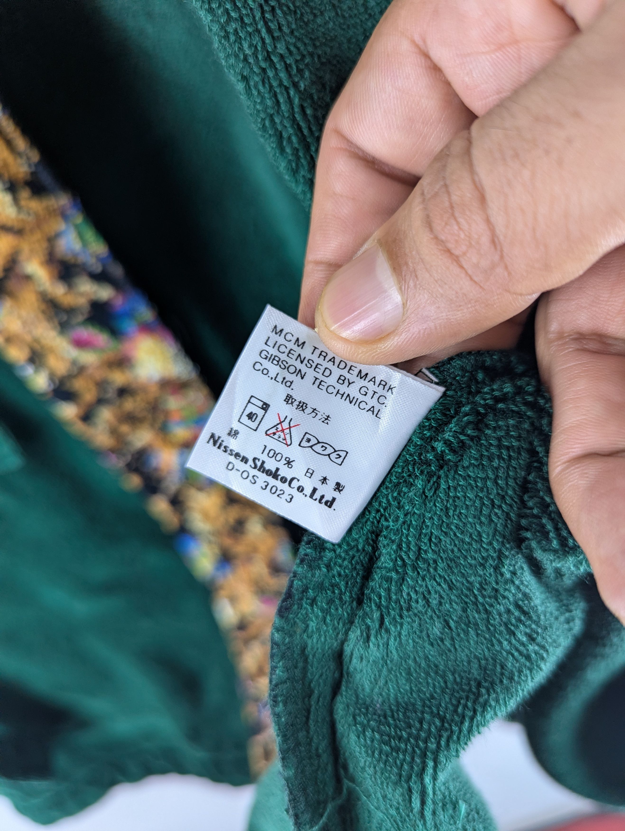 MCM Vintage MCM Velour Robe Green Gold Embroidery Logo Size US L / EU 52-54 / 3 - 10 Thumbnail