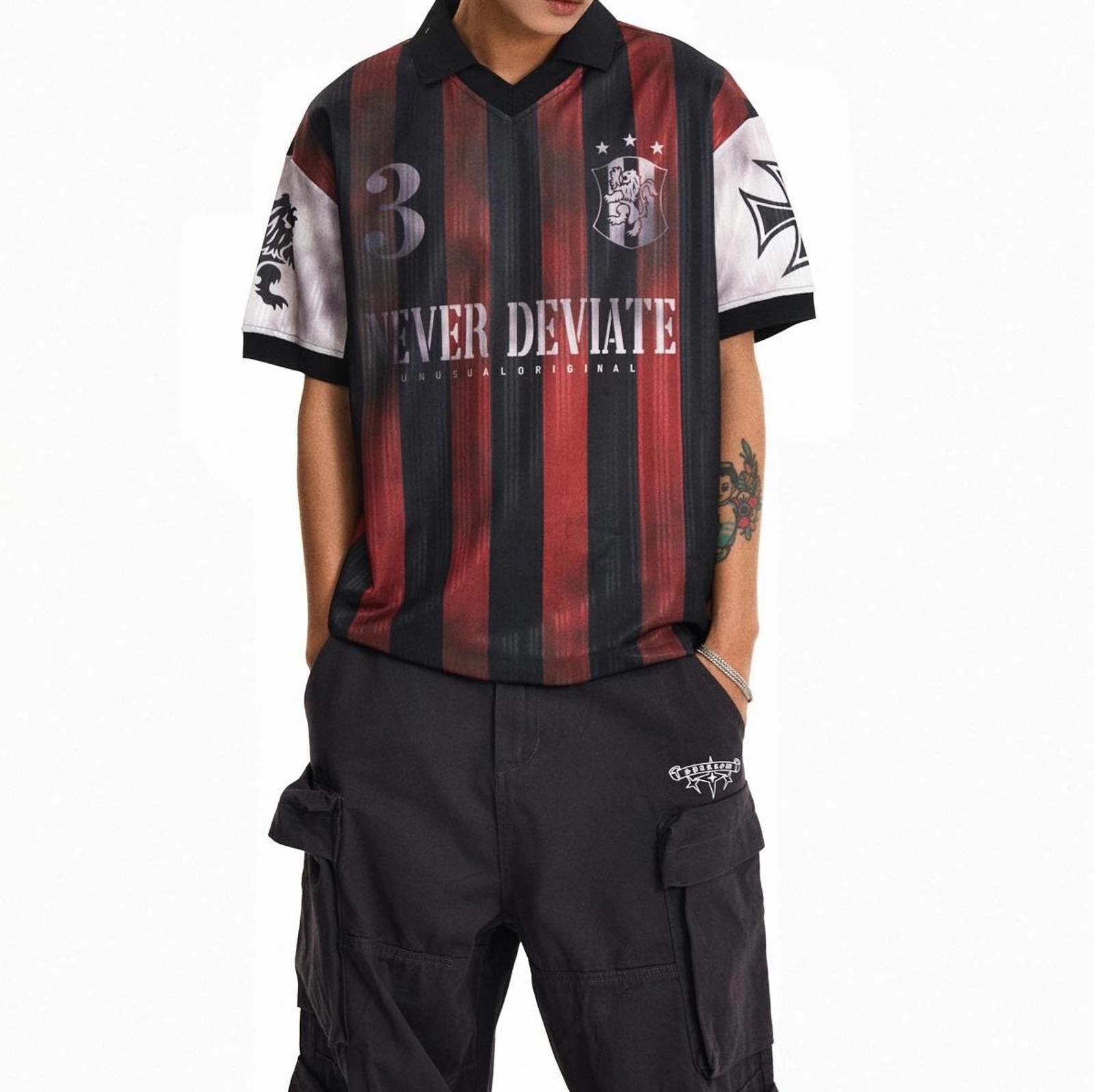 Other Badge Stripe Football Jersey Tee | Vintage Retro Style Size US L / EU 52-54 / 3 - 2 Thumbnail