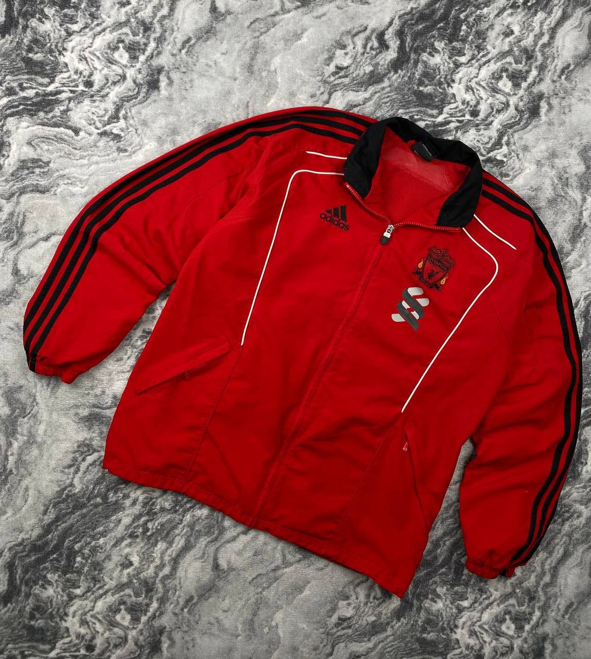 Adidas Vintage Adidas Liverpool FC Football Windbreak Jacket Size US XL / EU 56 / 4 - 1 Thumbnail
