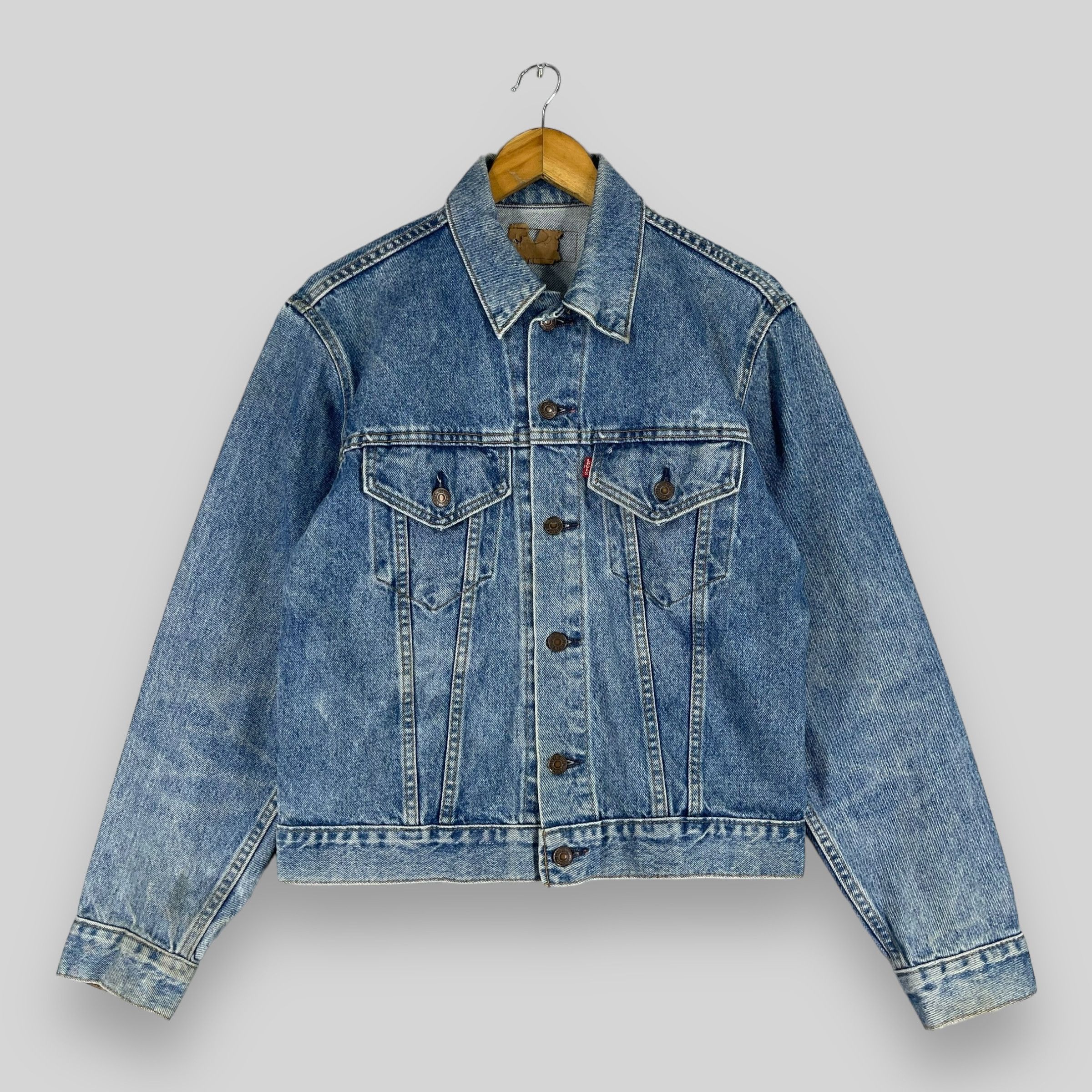 Levi's × Vintage Vintage 90's LEVI'S Strauss Usa Denim Trucker Jacket Size US S / EU 44-46 / 1 - 1 Thumbnail