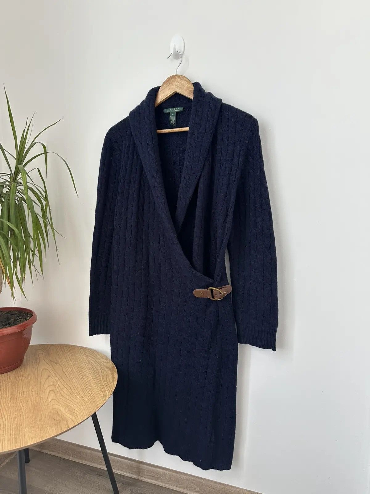 Polo Ralph Lauren Vintage Polo Ralph Lauren Blue Wool Kable Knit Long Dress Size US XL / EU 56 / 4 - 4 Thumbnail