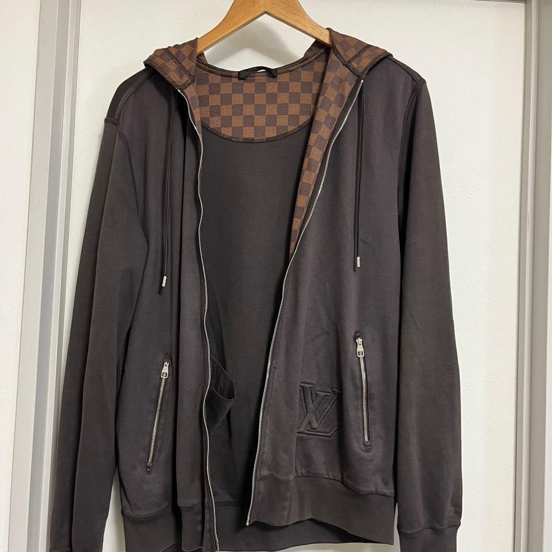 Louis Vuitton Louis Vuitton Damier Logo Hoodie Parka Brown Size US M / EU 48-50 / 2 - 1 Thumbnail