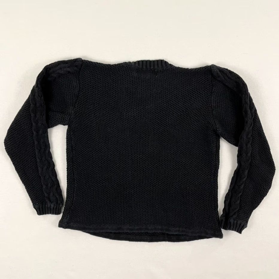 Vintage VINTAGE Deans of Scotland Sweater Women S / Medium Crop Floral Embroidered Knit Boho 90s Size M / US 6-8 / IT 42-44 - 7 Thumbnail