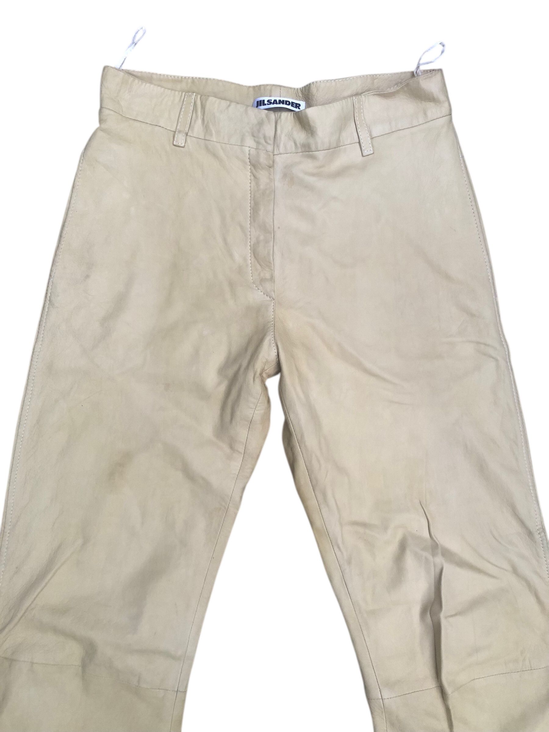 Jil Sander 🔥💯JILSANDER Designer Leather Pants Size 34 Size 34" / US 12 / IT 48 - 3 Thumbnail