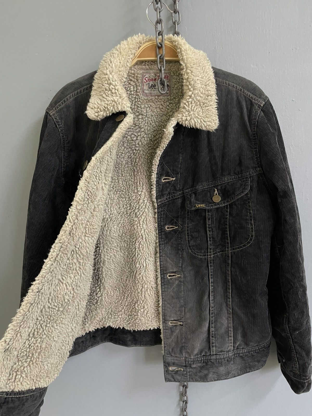 Lee Vintage 90s Lee Storm Rider corduroy Sherpa jacket Size US L / EU 52-54 / 3 - 3 Thumbnail
