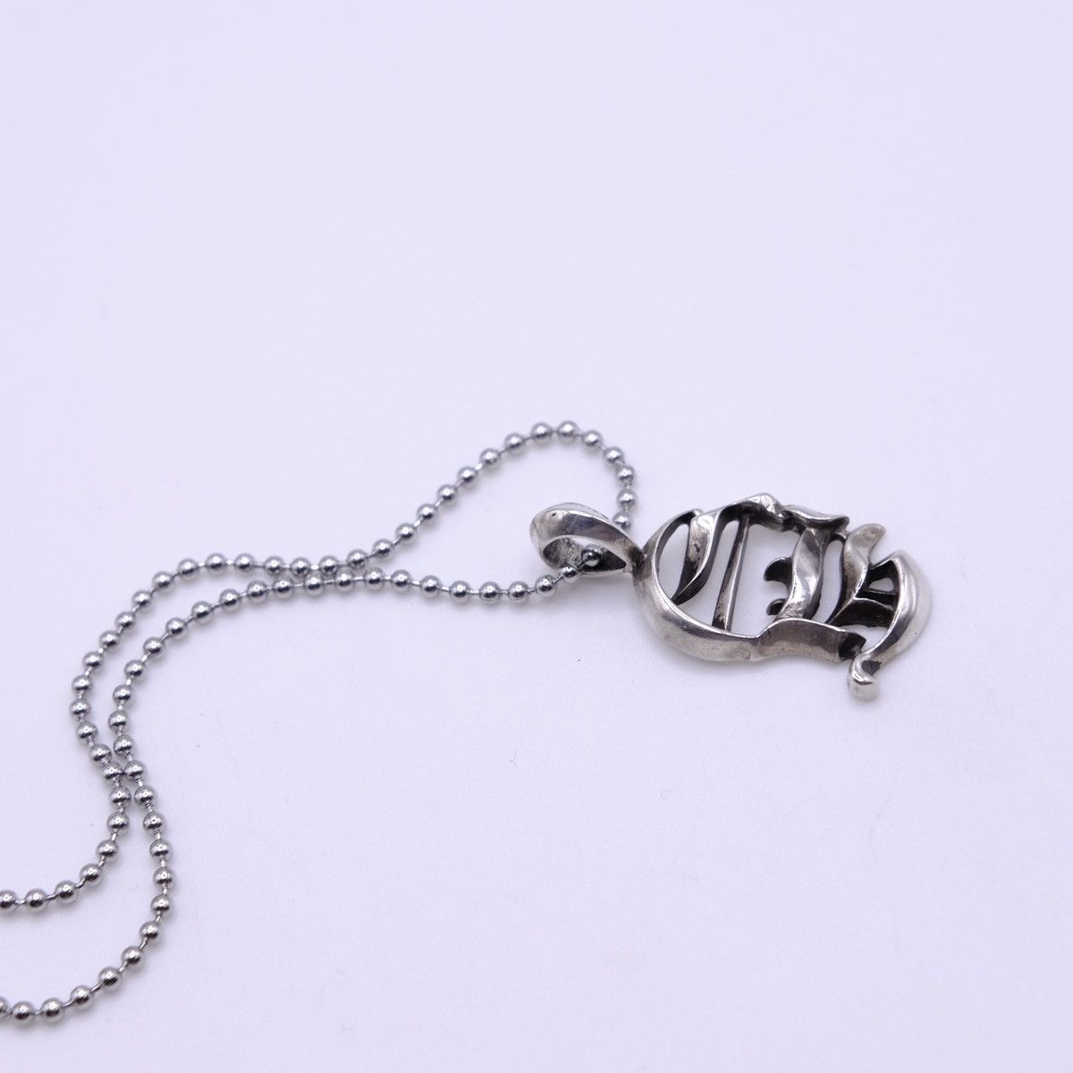 Chrome Hearts Logo CH Vertical Pendant With Ball Chain