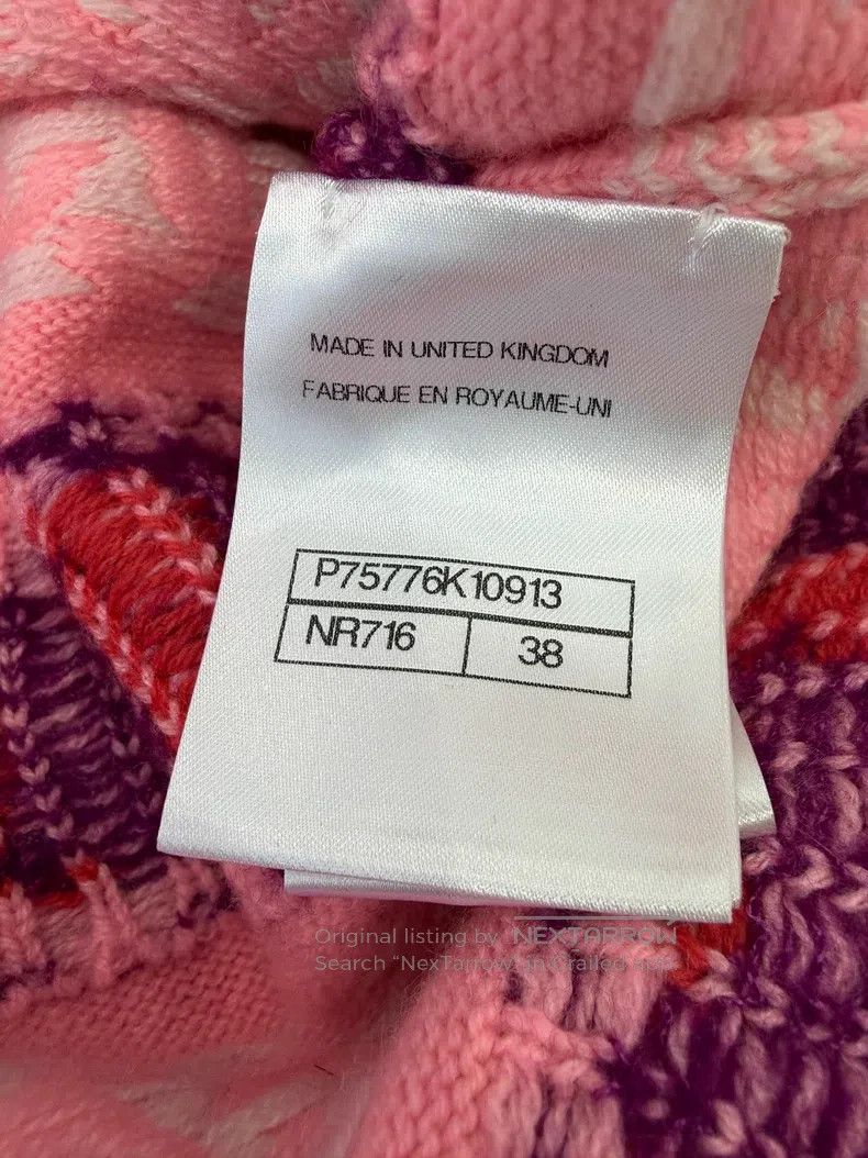 Chanel Chanel Pink mixed-colour striped knitted cardigan coat Size XS / US 0-2 / IT 36-38 - 5 Thumbnail