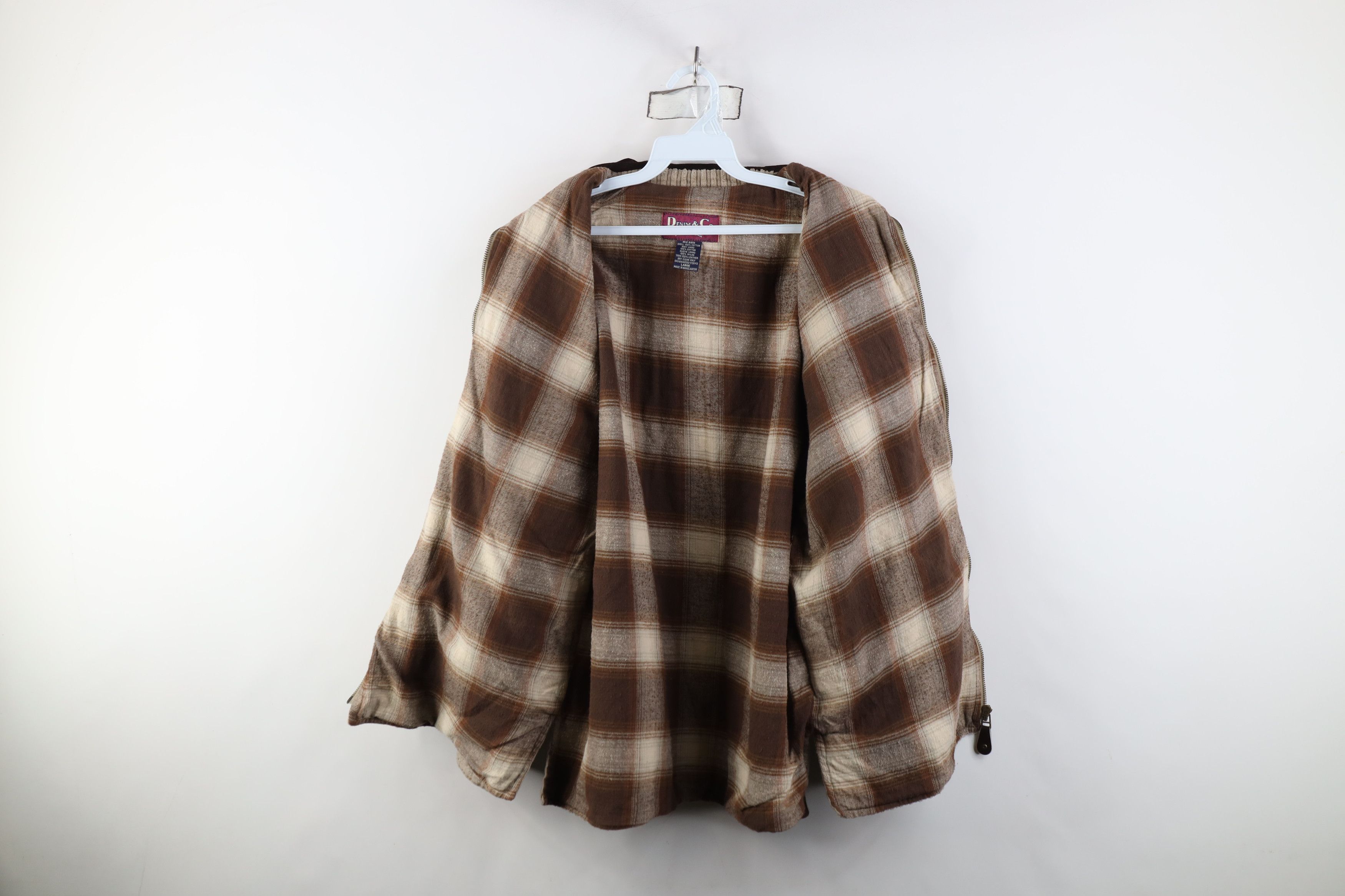 Vintage Vintage 90s Streetwear Suede Leather Collar Corduroy Jacket Size L / US 10 / IT 46 - 12 Thumbnail