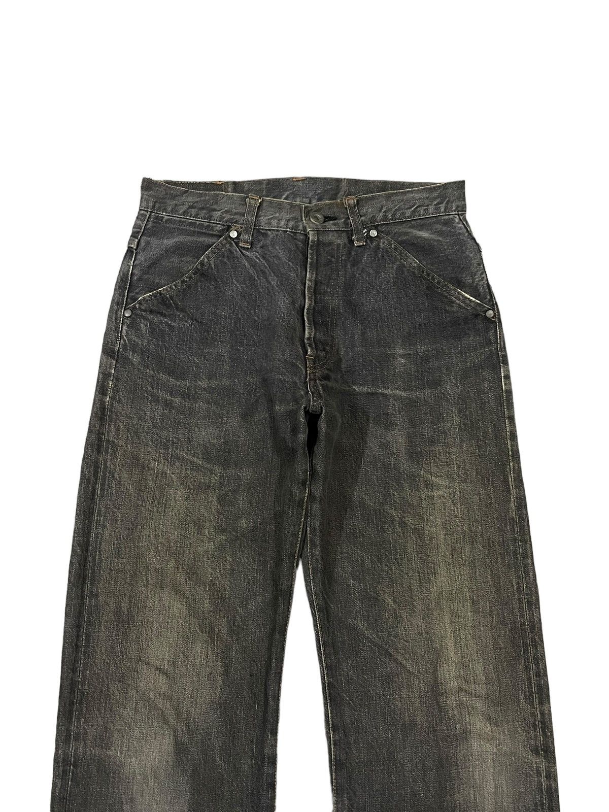 If Six Was Nine Vintage Japanese Virus Denim Paranoia Factory Mud Max Jeans Size US 29 - 3 Thumbnail