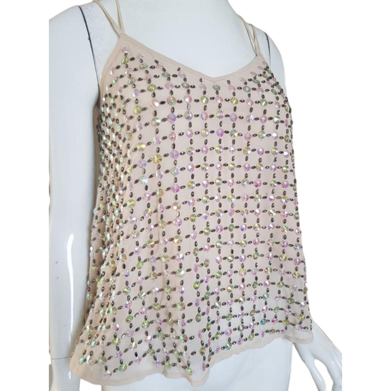 River Island Beaded Silk camisole River Island sz 6 Size M / US 6-8 / IT 42-44 - 5 Thumbnail