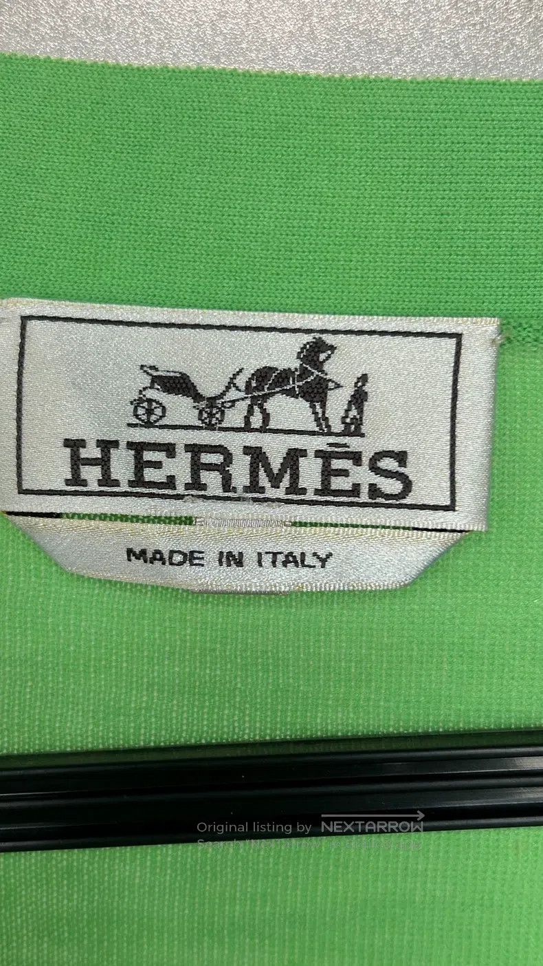 Hermes Hermes Cotton Green V-neck Cardigan Size M / US 6-8 / IT 42-44 - 2 Thumbnail