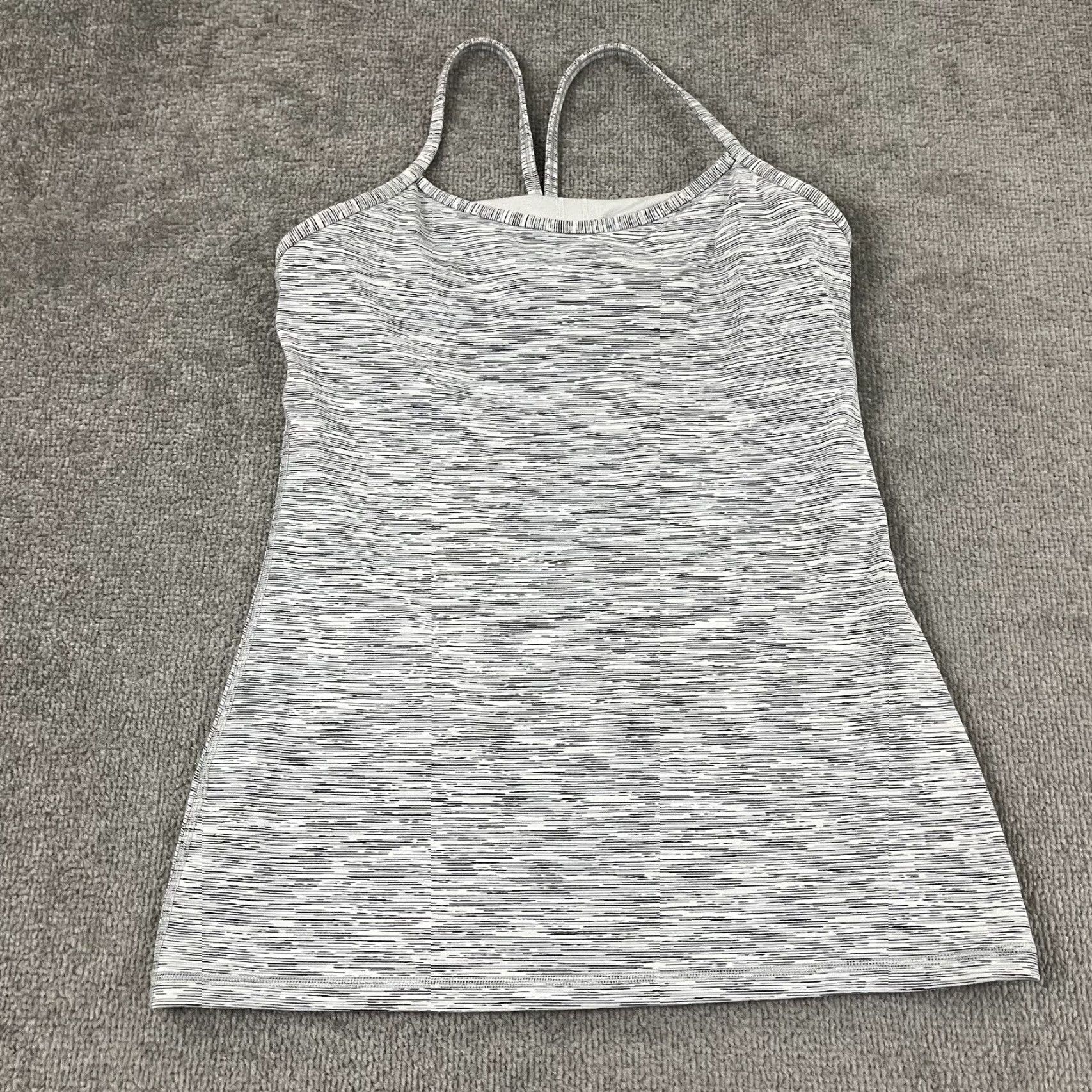 Lululemon LULULEMON Power Pose Y Tank Top Womens Size 10 Heather Gray Gym Yoga Active Work Size L / US 10 / IT 46 - 3 Thumbnail