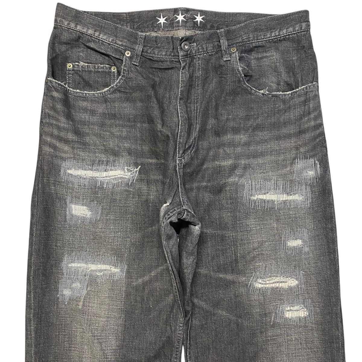 Engineered Garments COOTIE Black Distressed Denim Jeans Size US 36 / EU 52 - 3 Thumbnail