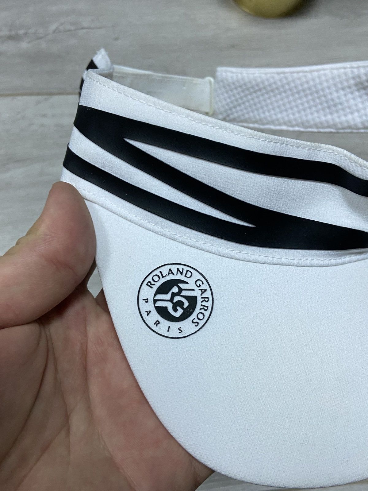Yohji Yamamoto Y-3 Yohji Rolland Garros vintage adidas stripes visor cap Size ONE SIZE - 3 Thumbnail