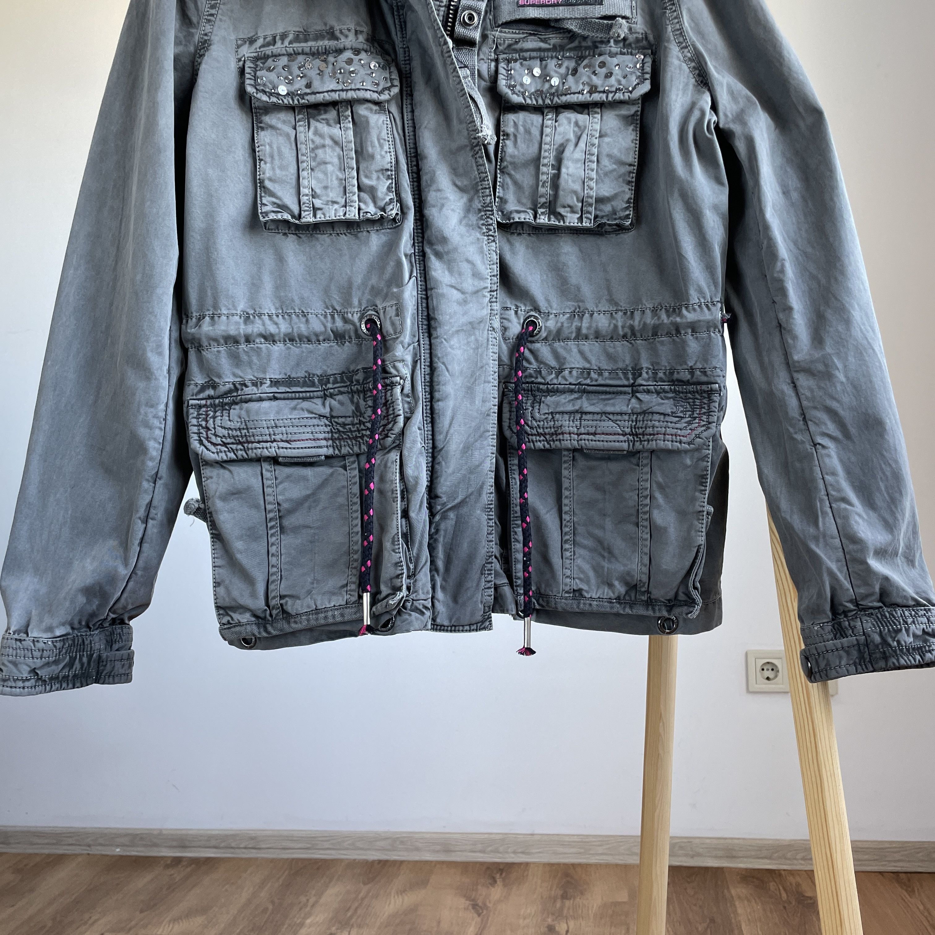 Superdry BNWT Superdry Womens Military Embellished Field Flag Jacket Size L / US 10 / IT 46 - 8 Thumbnail