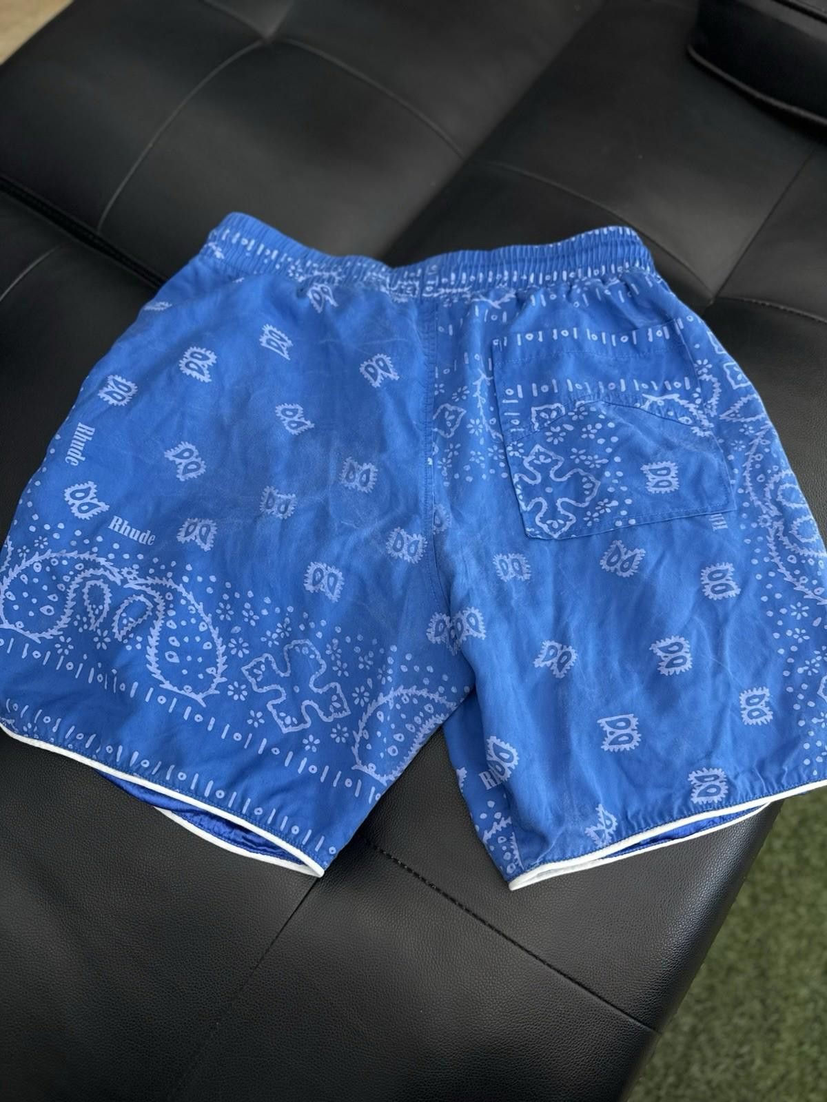 Rhude Rhude Logo Shorts Blue White Summer 100% Authentic (Large) Size US 34 / EU 50 - 8 Thumbnail