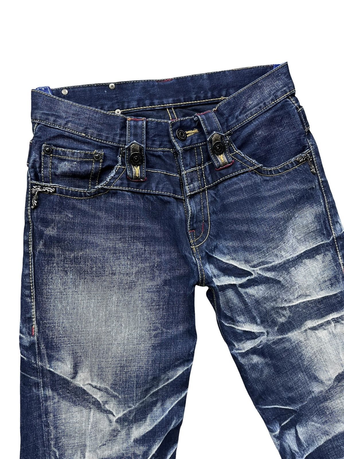 Army Of Me FYE🔥VINTAGE Army Of No! Double Waist Jeans Tornado Mart Era Size US 30 / EU 46 - 2 Thumbnail