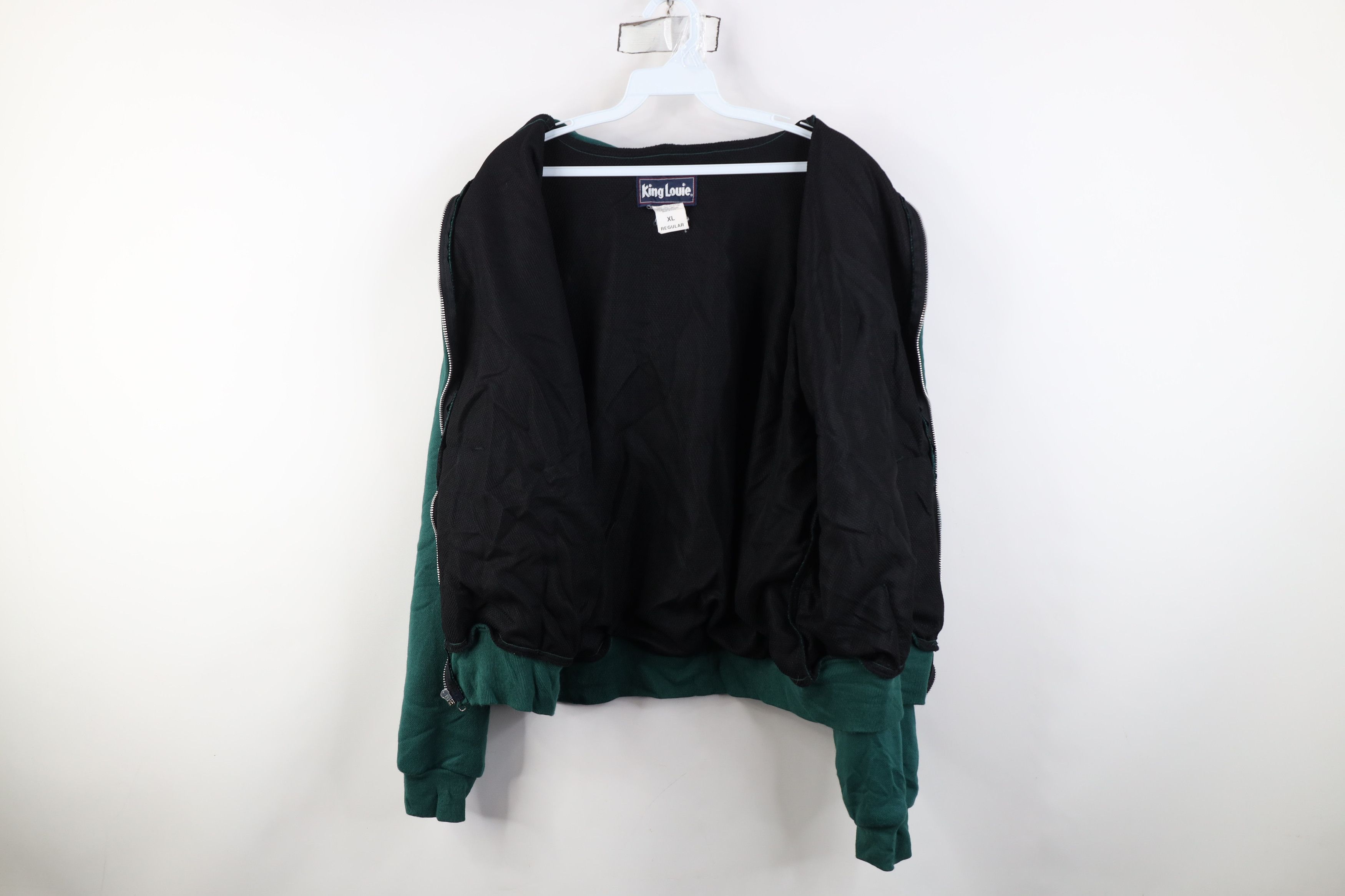 Vintage Vintage 90s Seeds Thermal Lined Full Zip Hoodie Green USA Size US XL / EU 56 / 4 - 10 Thumbnail