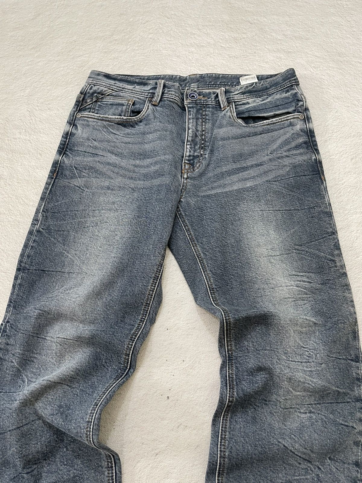 Japanese Brand 2000s GGIO Archival Denim Heavy Faded Y2K Straight fit Size US 31 - 2 Thumbnail
