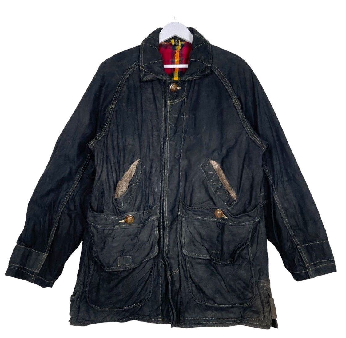 ABAHOUSE × Japanese Brand ARCHIVAL💥ABAHOUSE CHORE MOLESKIN LEATHER JACKET Size US M / EU 48-50 / 2 - 1 Thumbnail
