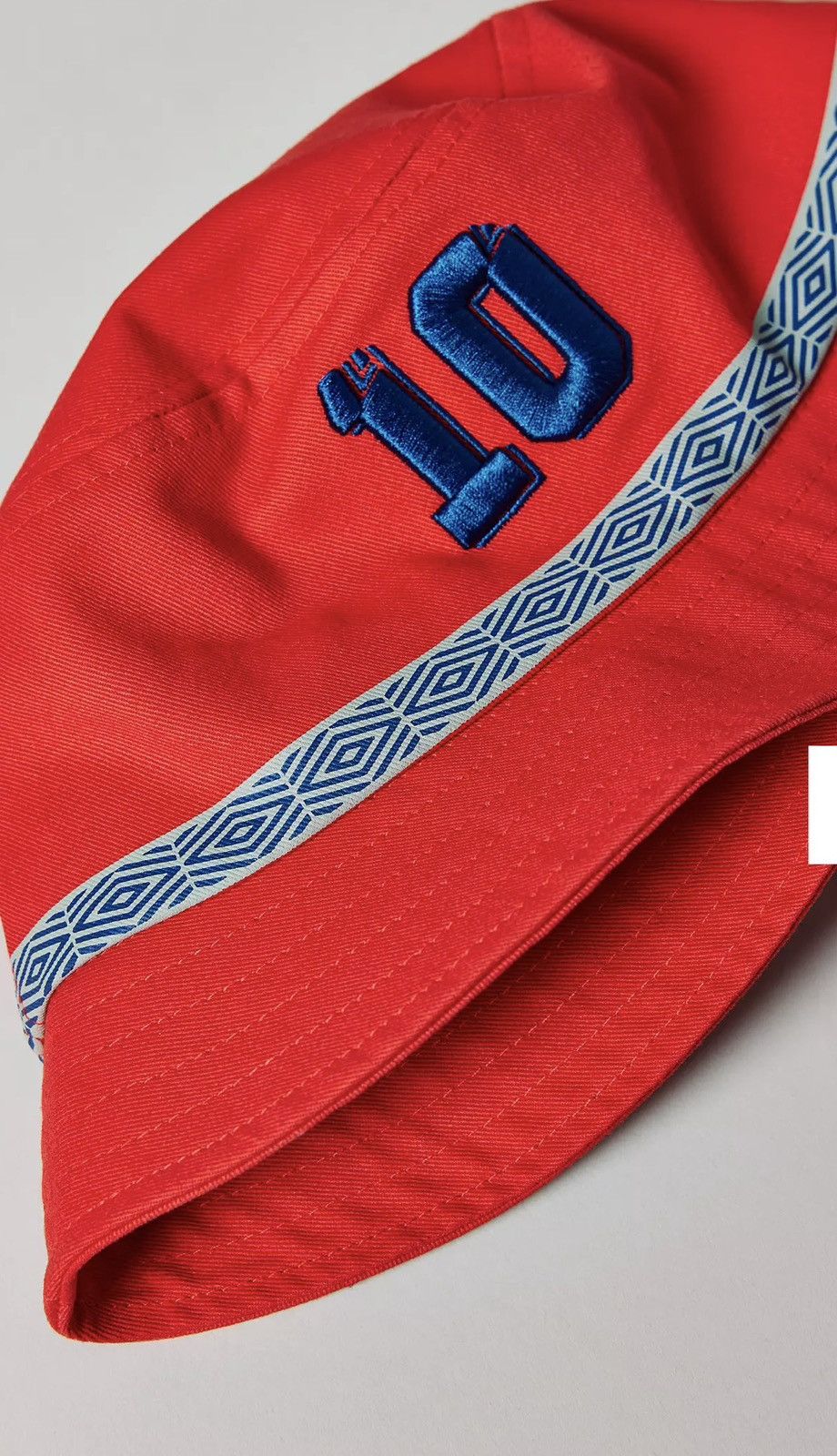 Umbro Umbro Red Striped #10 Bucket Hat Cotton Crusher One Size Size ONE SIZE - 2 Thumbnail